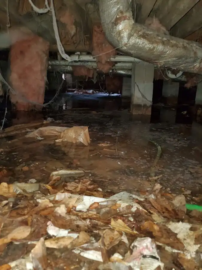 Crawl space flood assessment for Commercial Water Damage Restoration in Cape Elizabeth